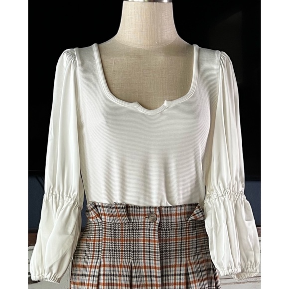 Anthropologie Maeve Ribbed Tiered Top s - Picture 12 of 13